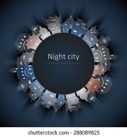 Abstract 3D Paper City background, vector illustration