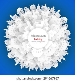 Abstract 3D Paper City background with place for your text, vector illustration