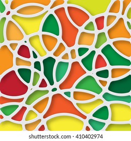 Abstract 3D Paper colorful background. Vector
