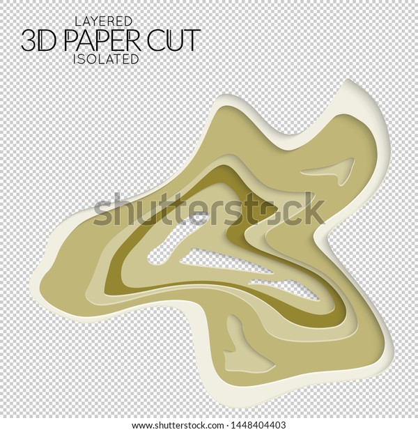 Download Abstract 3d Paper Cut Art Shape Stock Vector Royalty Free 1448404403