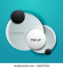 Abstract 3d paper empty circles template  vector illustration