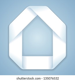 Abstract 3D paper form. Vector eps 10.