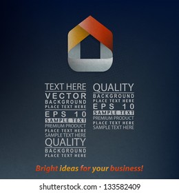 Abstract 3D Paper Graphics with Home Shape