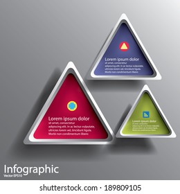 Abstract 3D Paper Graphics for use as illustration or background, Triangle