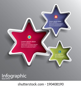 Abstract 3D Paper Graphics for use as illustration or background, 6 axis Star or Snow Shape 