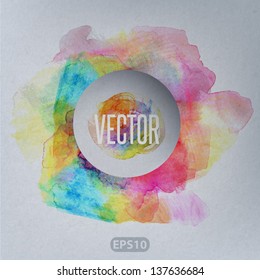 Abstract 3D Paper Graphics with watercolor effect