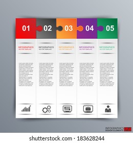 Abstract 3D paper Infographic