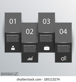 Abstract 3D paper Infographic