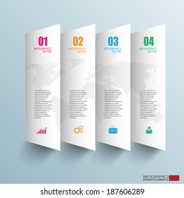 Abstract 3D paper Infographic