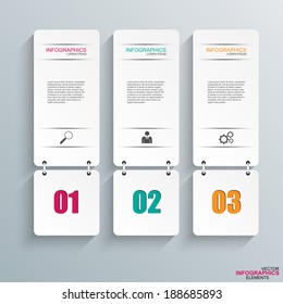 Abstract 3D paper Infographic