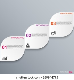 Abstract 3D paper Infographic