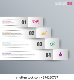 Abstract 3D paper Infographic