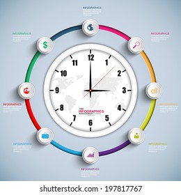 Abstract 3D paper Infographic