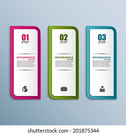 Abstract 3D paper Infographic