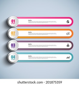Abstract 3D paper Infographic