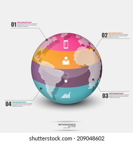 Abstract 3D paper Infographic 