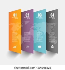 Abstract 3D paper Infographic