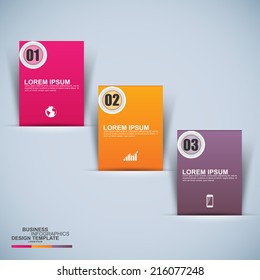 Abstract 3D paper Infographic