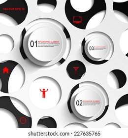Abstract 3d paper infographic 