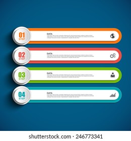 Abstract 3D paper Infographic