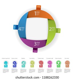 Abstract 3D Paper Infographics.