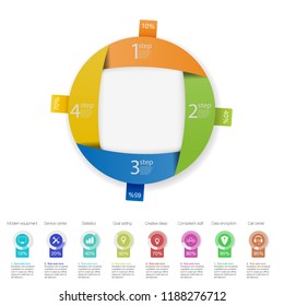 Abstract 3D Paper Infographics.