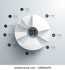 Abstract 3D Paper Infographics