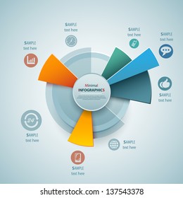 Abstract 3D Paper Infographics