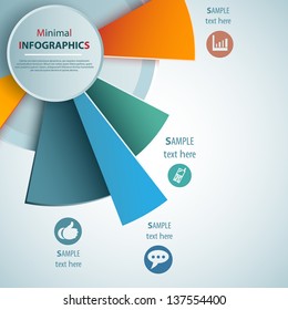 Abstract 3D Paper Infographics