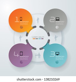 Abstract 3D Paper Infographics.