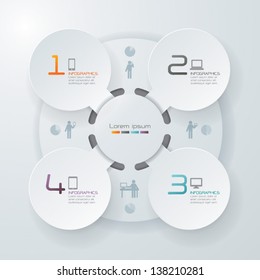 Abstract 3D Paper Infographics.