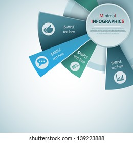 Abstract 3D Paper Infographics