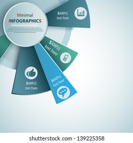 Abstract 3D Paper Infographics