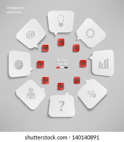 Abstract 3D Paper Infographics