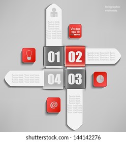 Abstract 3D Paper Infographics