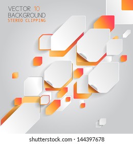 Infográficos de papel 3D abstrato