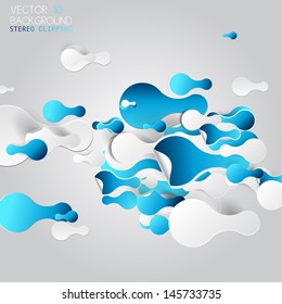 Abstrakte 3D-Papierinformationen