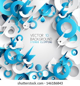 Abstract 3D Paper Infographics