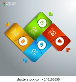 Abstract 3D Paper Infographics