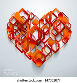 Abstrakte 3D-Papierinformationen