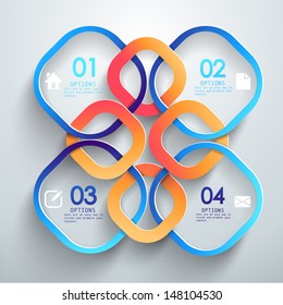 Resumen de infografías de papel 3D 