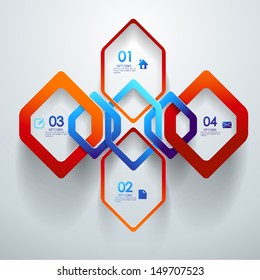 Abstract 3D Paper Infographics