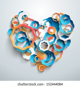 Abstract 3D Paper Infographics 