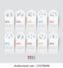 Abstract 3D Paper Infographics