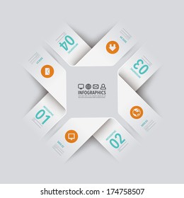 Abstract 3D Paper Infographics