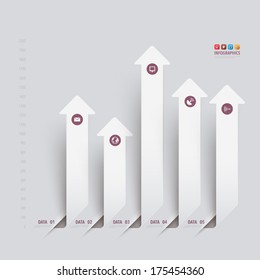 Abstract 3D Paper Infographics