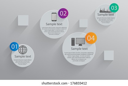 Abstract 3D Paper Infographics