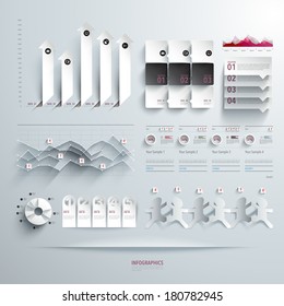 Abstract 3D Paper Infographics