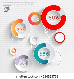 Abstract 3D Paper Infographics