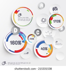 Resumen de infografías de papel 3D